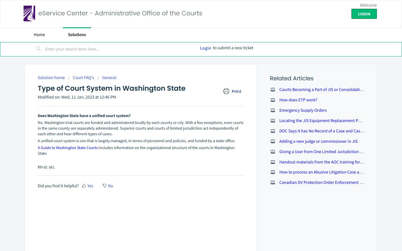 Washington court system overview relevant to Pierce County court records